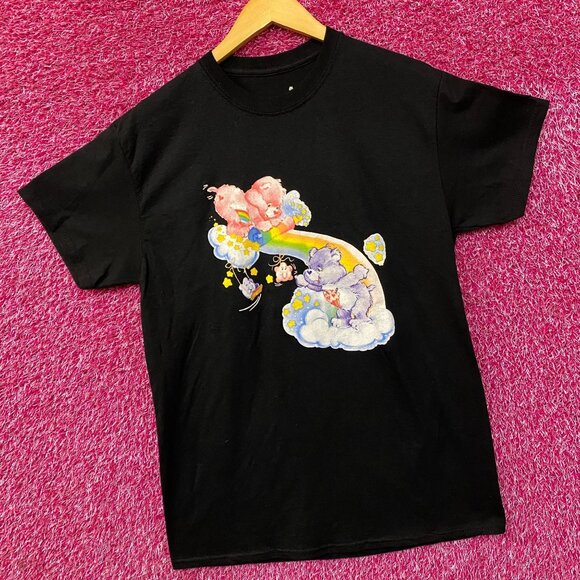 Care Bears Cheer Bear & Share Bear Rainbow & Stars T-Shirt Small - Picture 3 of 4